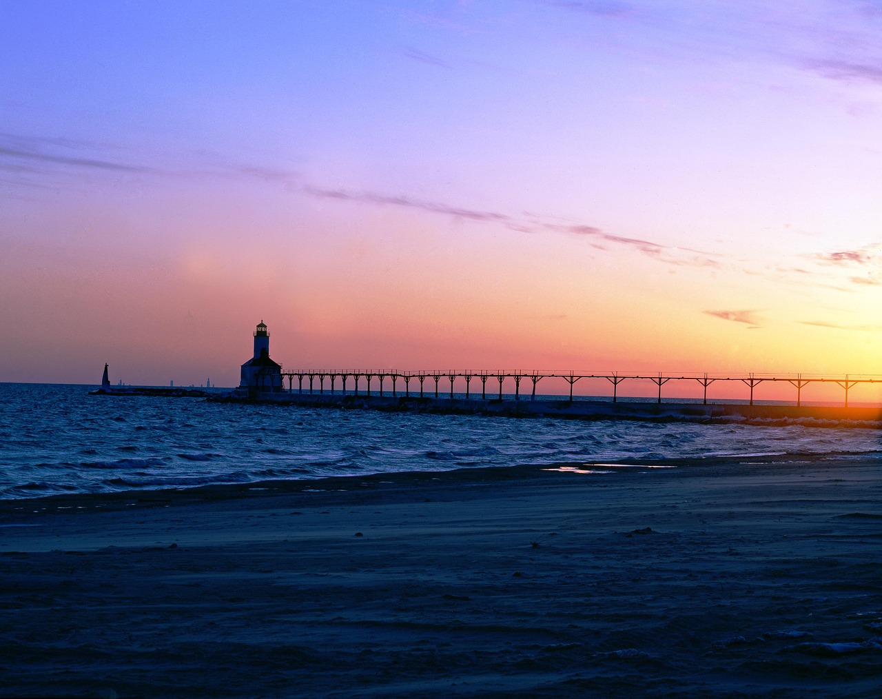 Beautiful view of Lighthouse Cleveland, Ohio