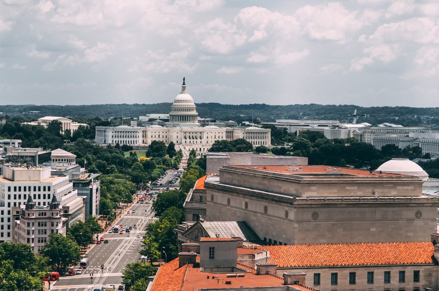 View of Capitol Building in Washington USA