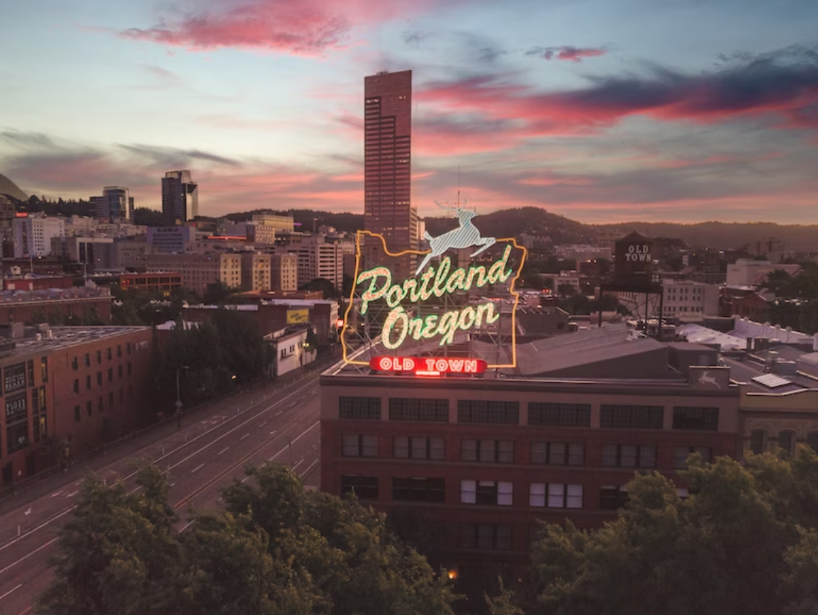 Beautiful City view of Portland, OR USA