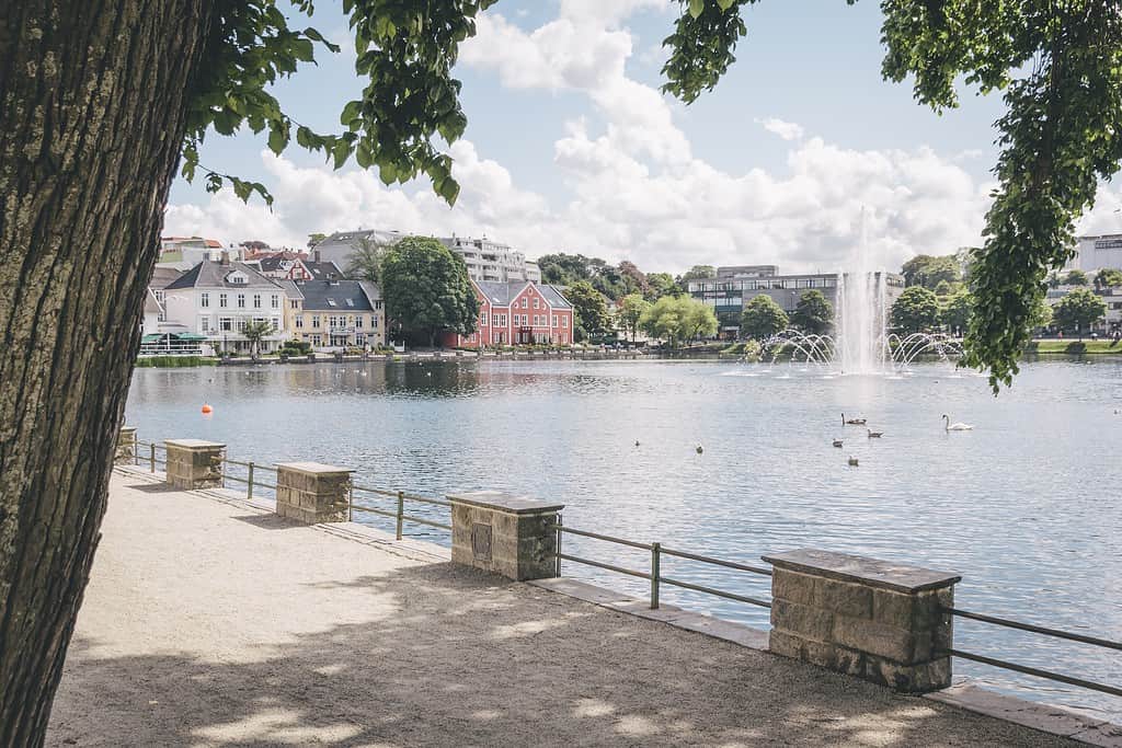 A beautiful fountain in Stavanger