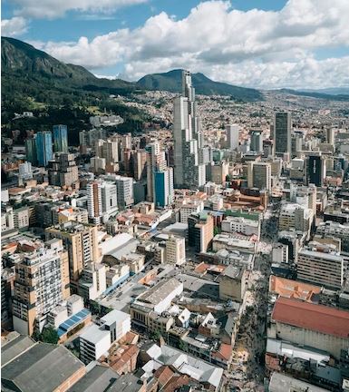 Beautiful city view of Bogota, Colombia.