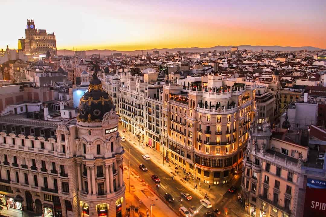 Beautiful View of Madrid, Spain