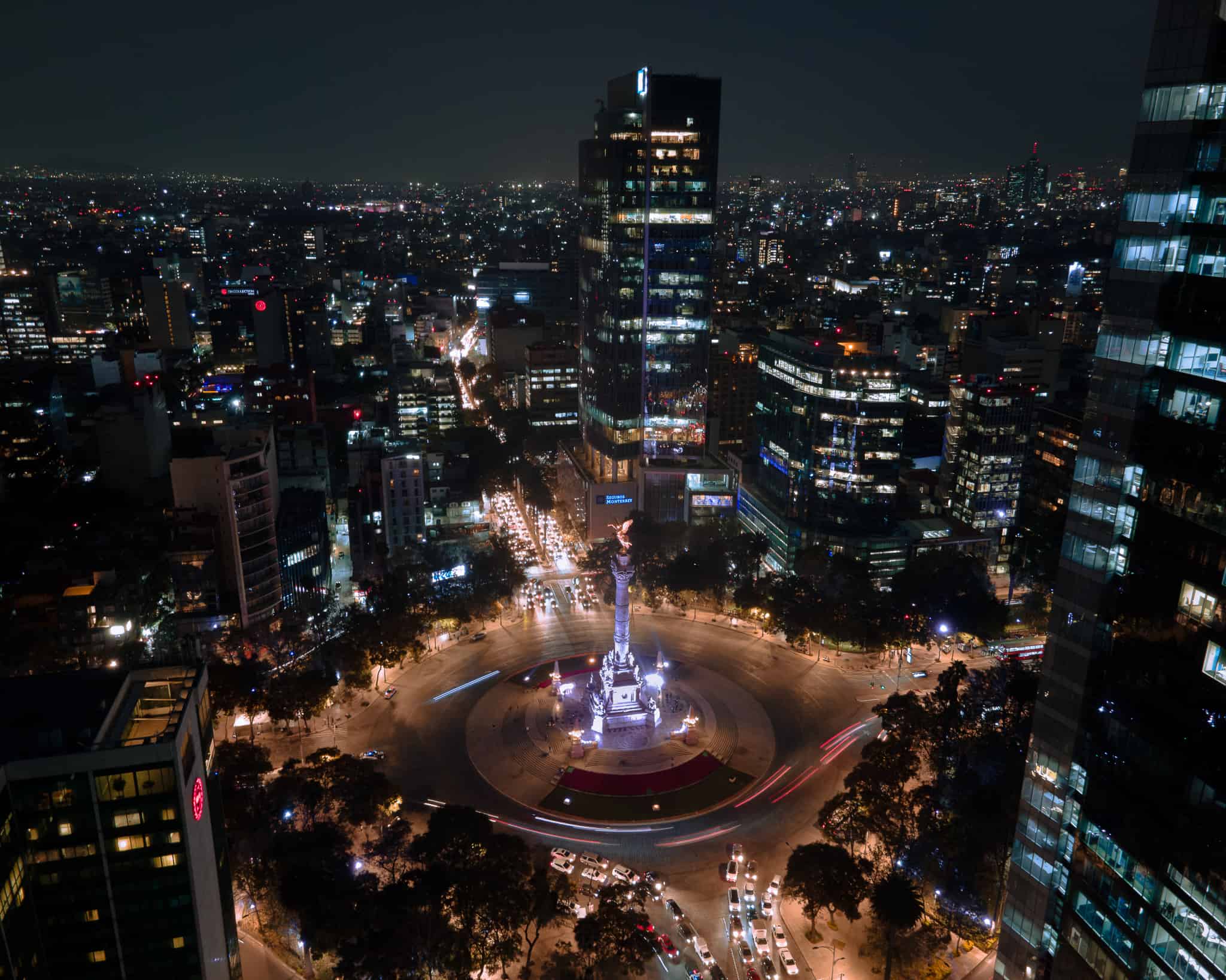 Beautiful city View of Mexico City, Mexico