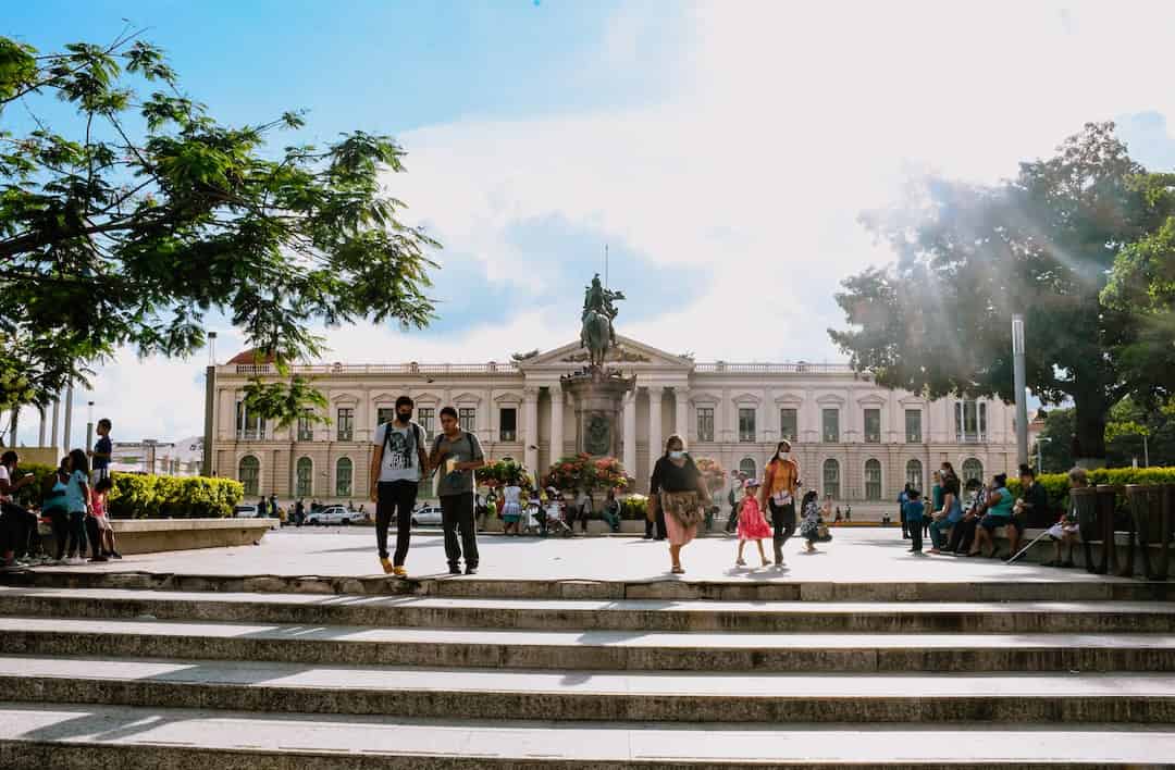 View of The Plaza Gerardo Barrios is a plaza in the historic center of the city of San Salvador, El Salvador.