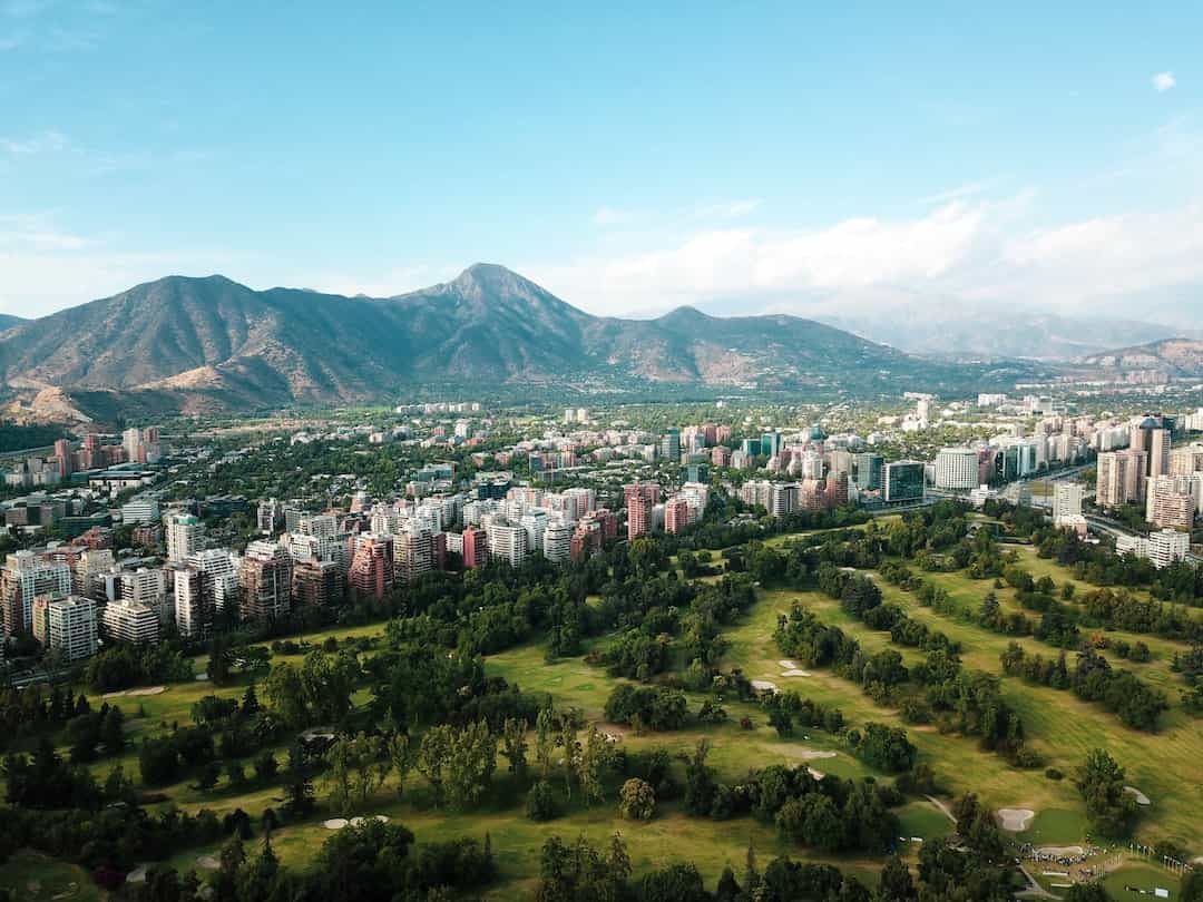 The City View Of Santiago, Chile.