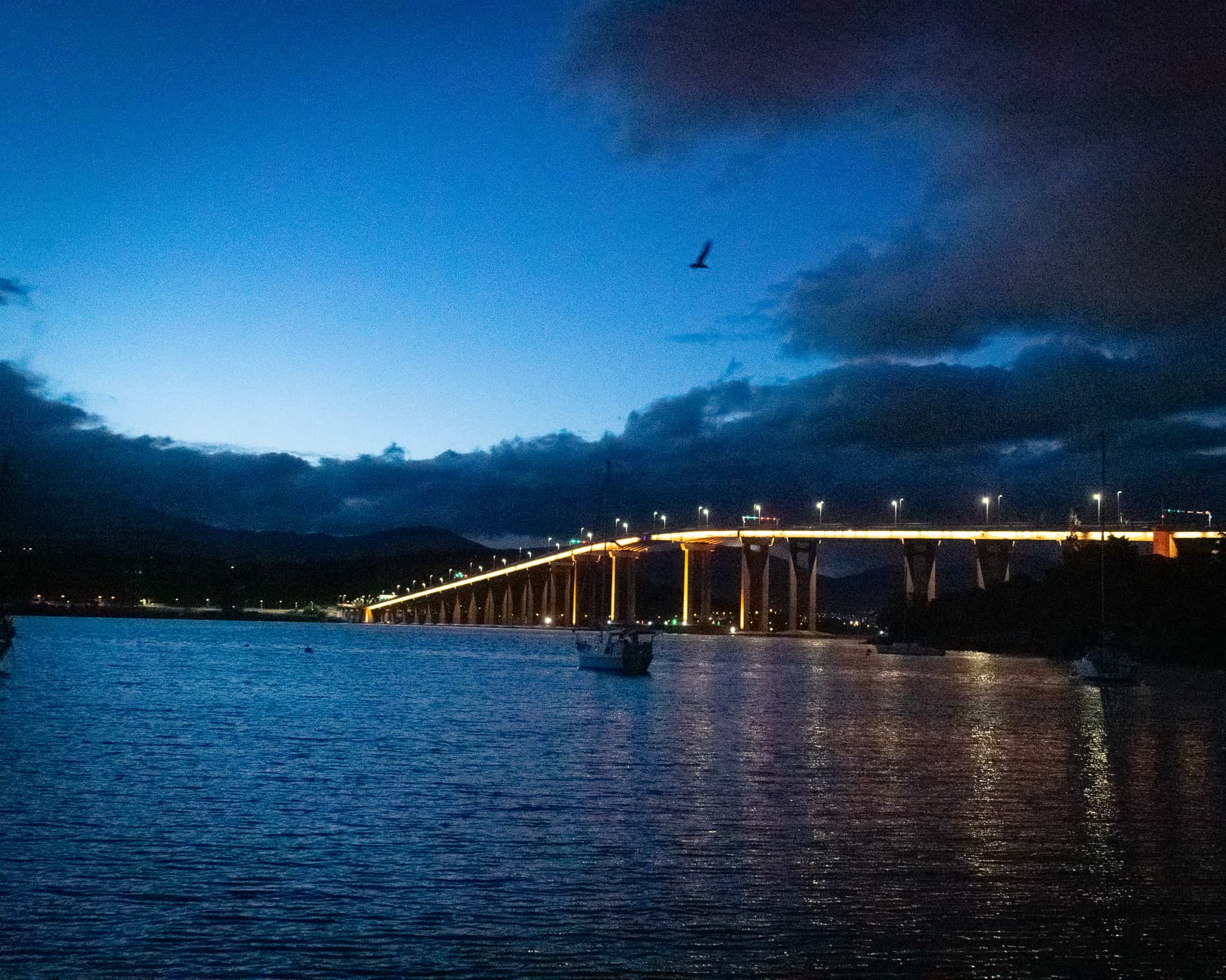 Hobart Bridge in Tasmania, Australia.