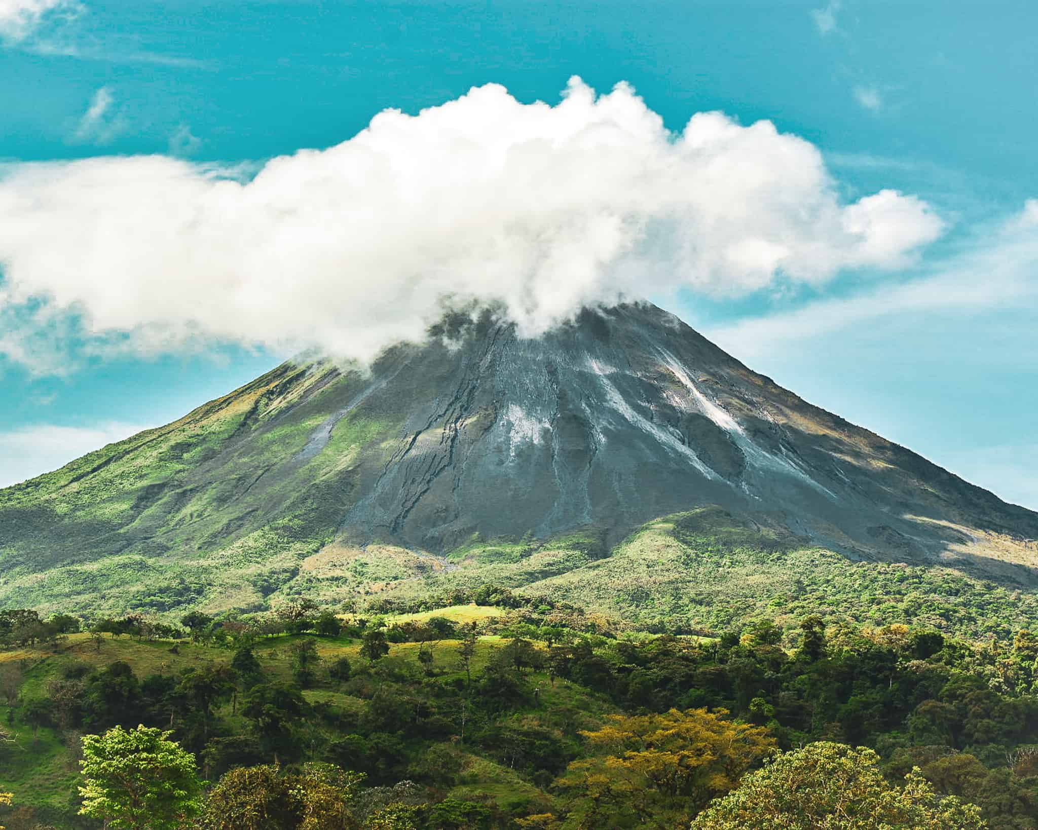 cheap places to travel in March, a volcano in Costa Rica