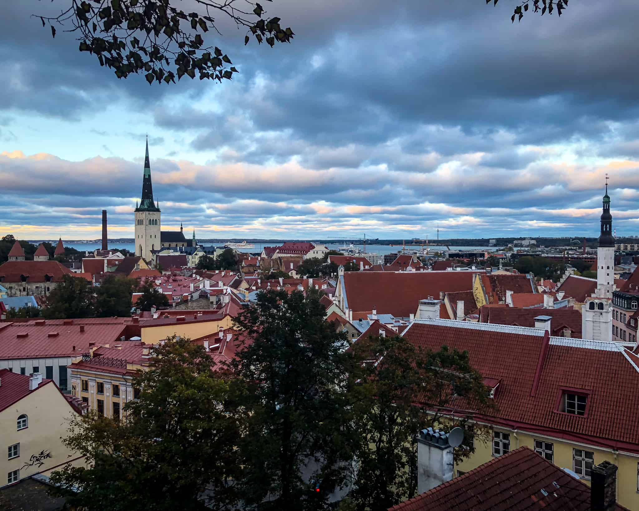 A view from the top of Tallinn, Estonia.