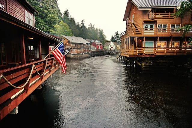 Ketchikan is an Alaskan city facing the Inside Passage, a popular cruise route along the state's southeastern coast.