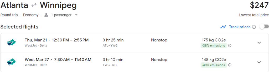Cheap Flights From Atlanta to Winnipeg from March to April