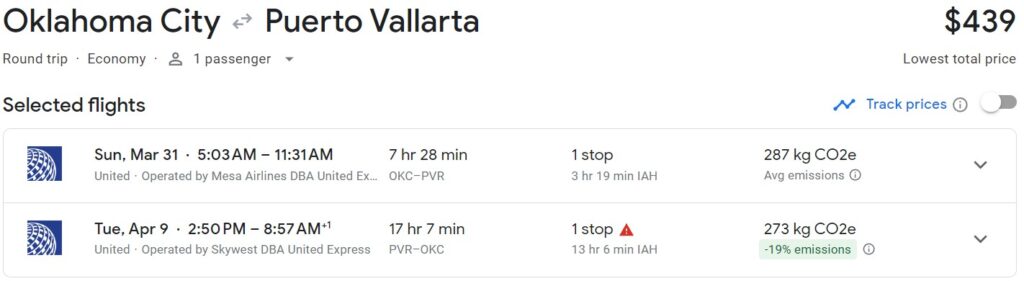 Cheap Flights From Oklahoma City to Puerto Vallarta from March to June