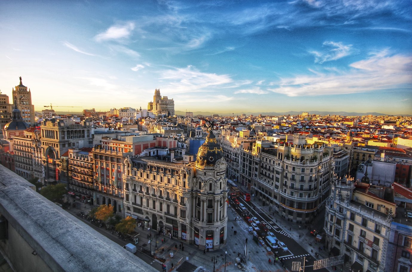 Beautiful View of Madrid, Spain