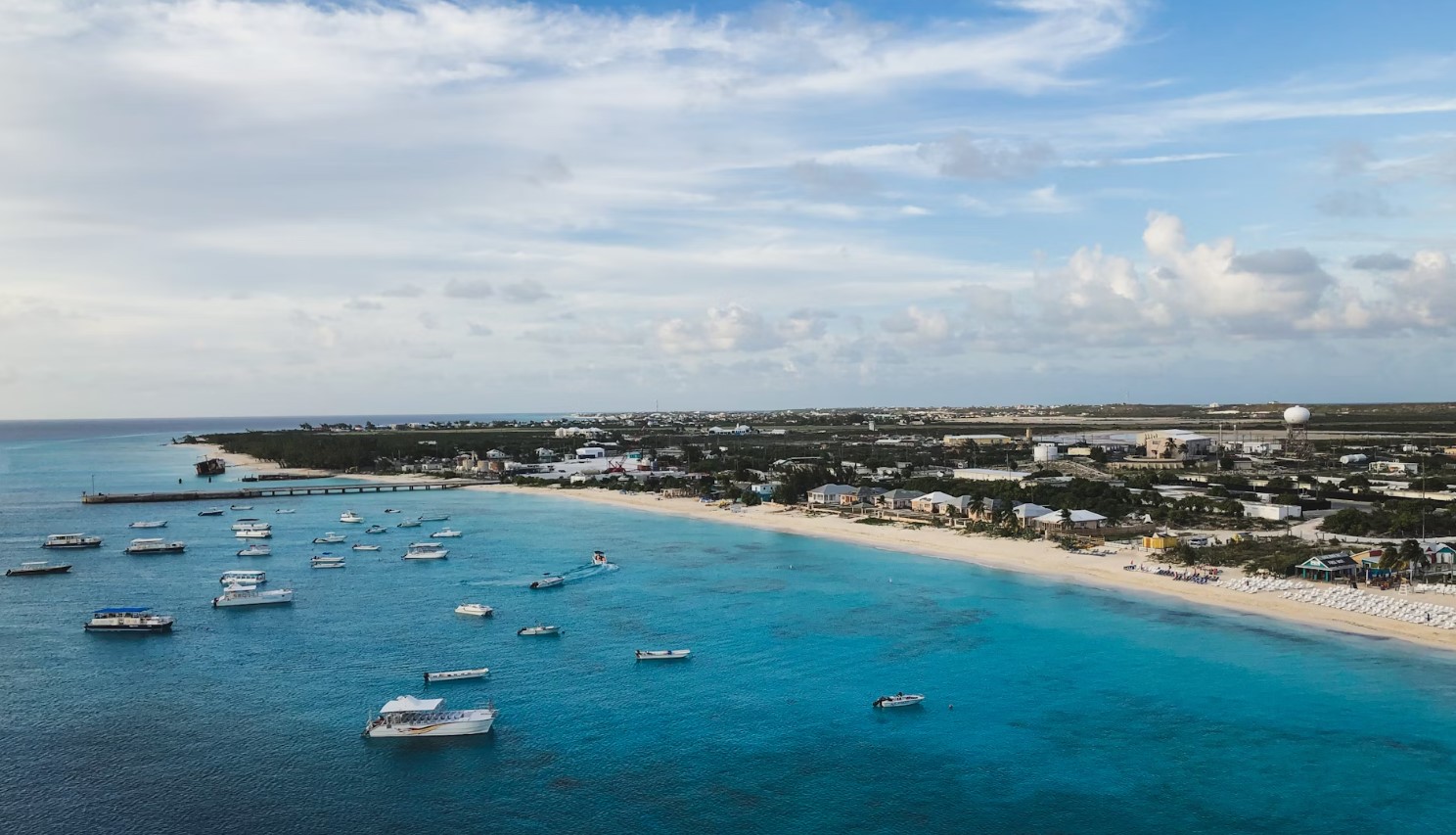 Skyline view of Providenciales, Turks and Caicos