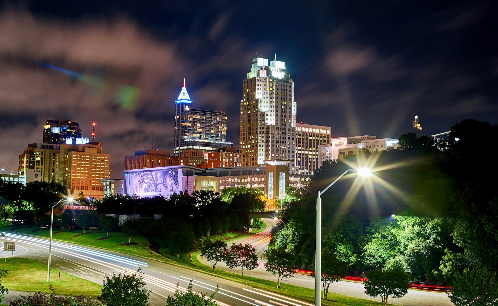 Raleigh is the capital city of North Carolina. It’s known for its universities, including North Carolina State University.